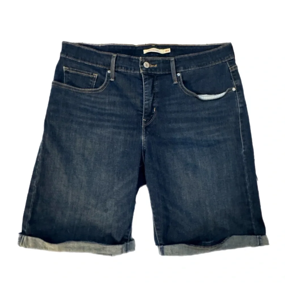 Plus Size Levi's Bermuda Blue Denim Shorts
